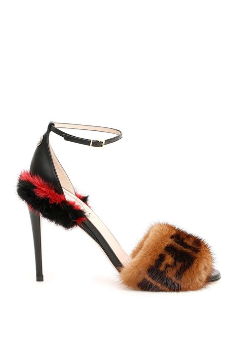 fendi fur sandals|fendi high heels sandals.